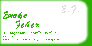 emoke feher business card